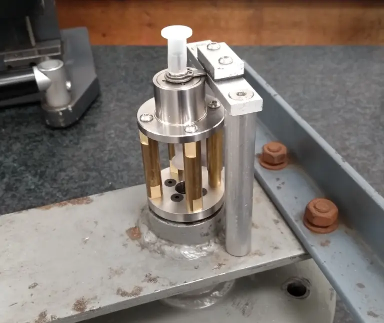 South Coast Precision - bespoke mounting system for a fibre optic slip ring.